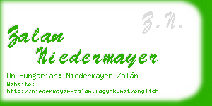 zalan niedermayer business card